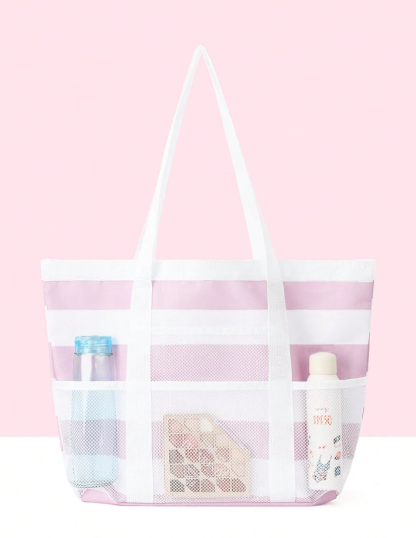 Summer Vacation Lightweight Striped Shoulder Bag