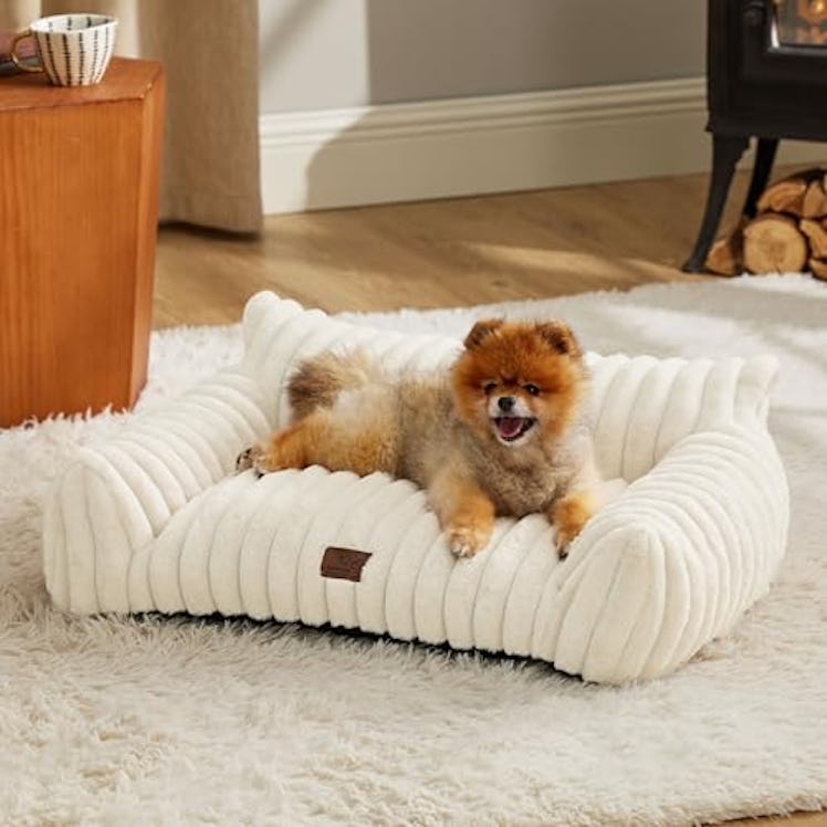 Bedsure Corduroy Fleece Pet Couch