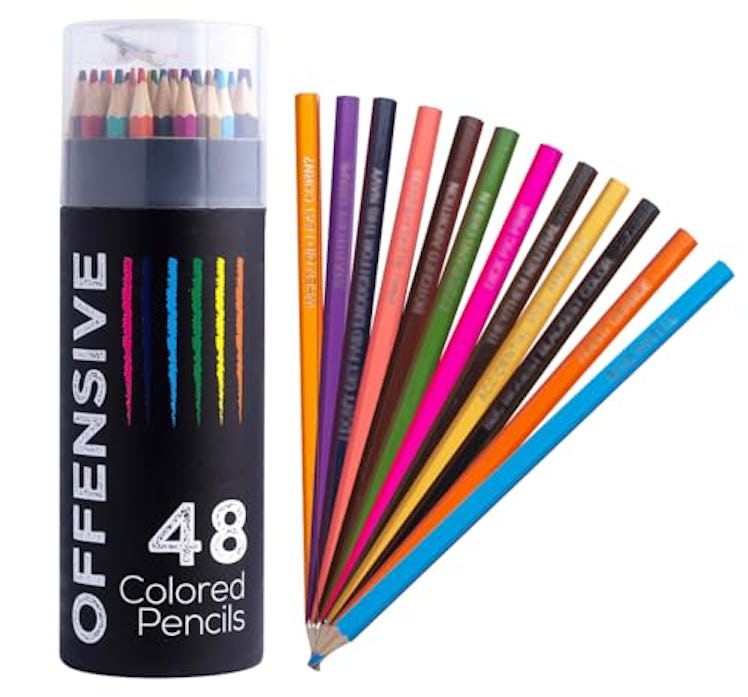 MilkToast Brands Offensive Colored Pencil Set (48-Pack)