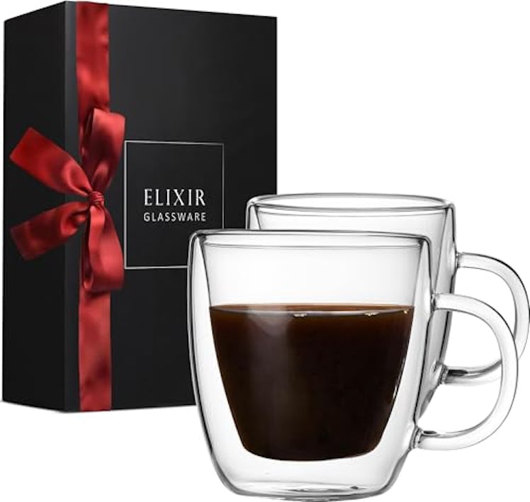 ELIXIR GLASSWARE Double Wall Espresso Shot Glass (Set of 2)