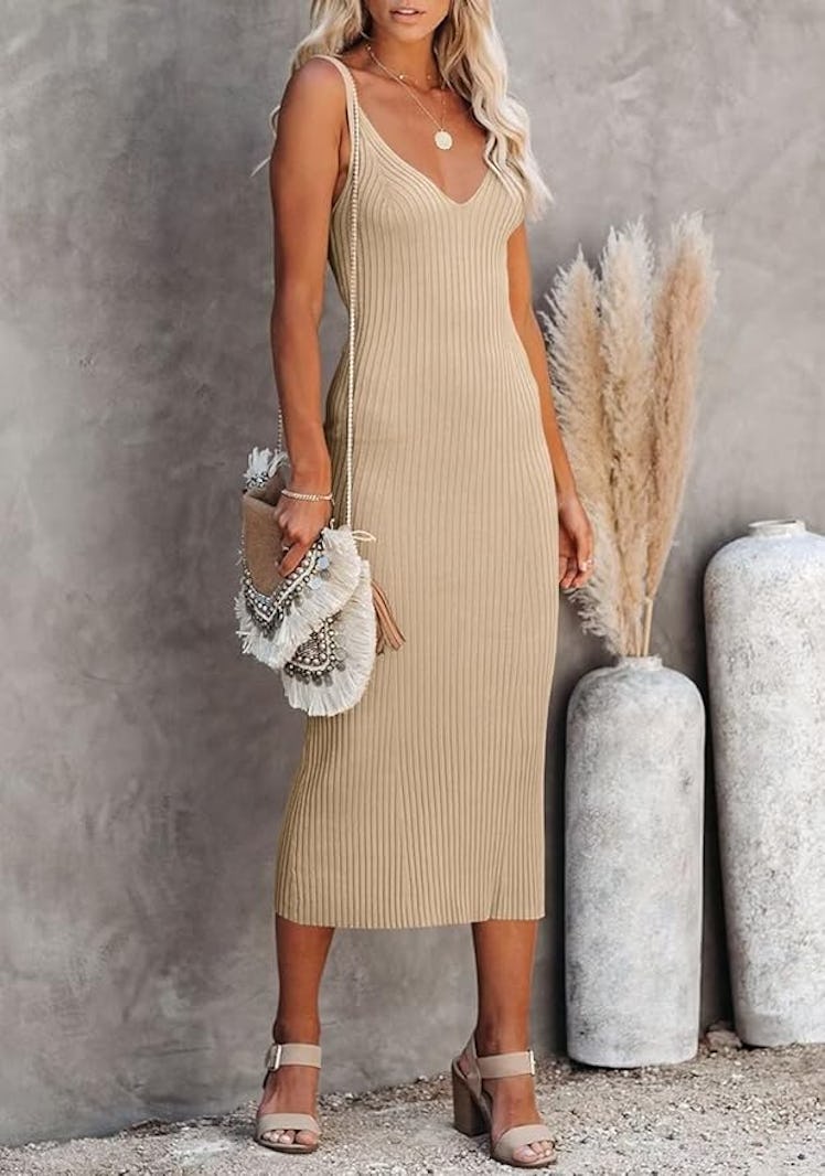 Lacozy Bodycon Midi Dress