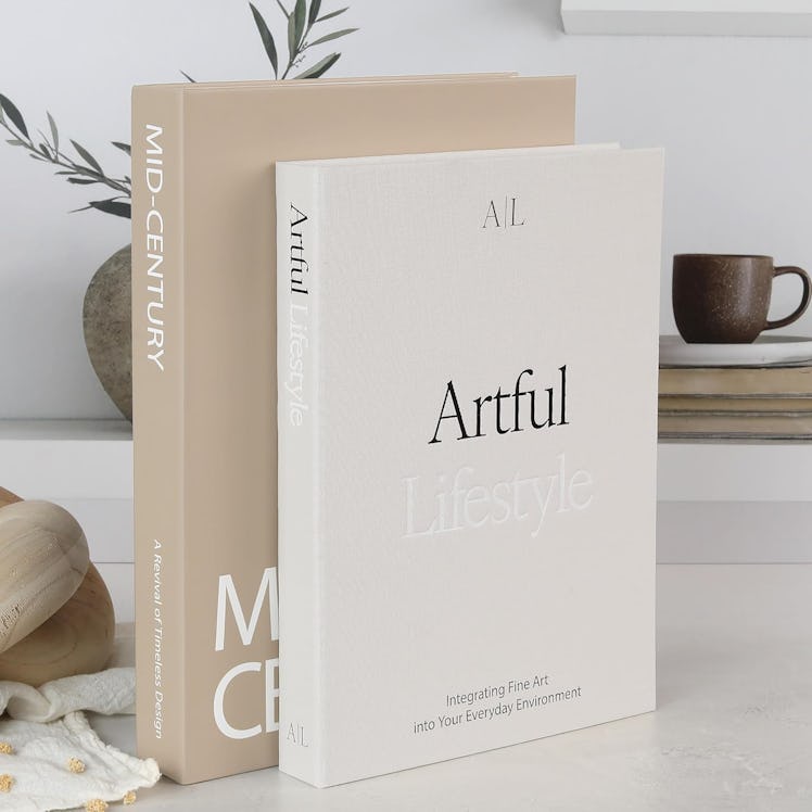  ZICOTO Aesthetic Decorative Books (Set of 2)