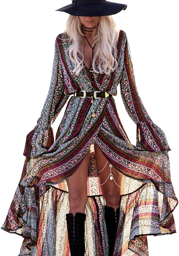 R.Vivimos Long-Sleeve Maxi Dress