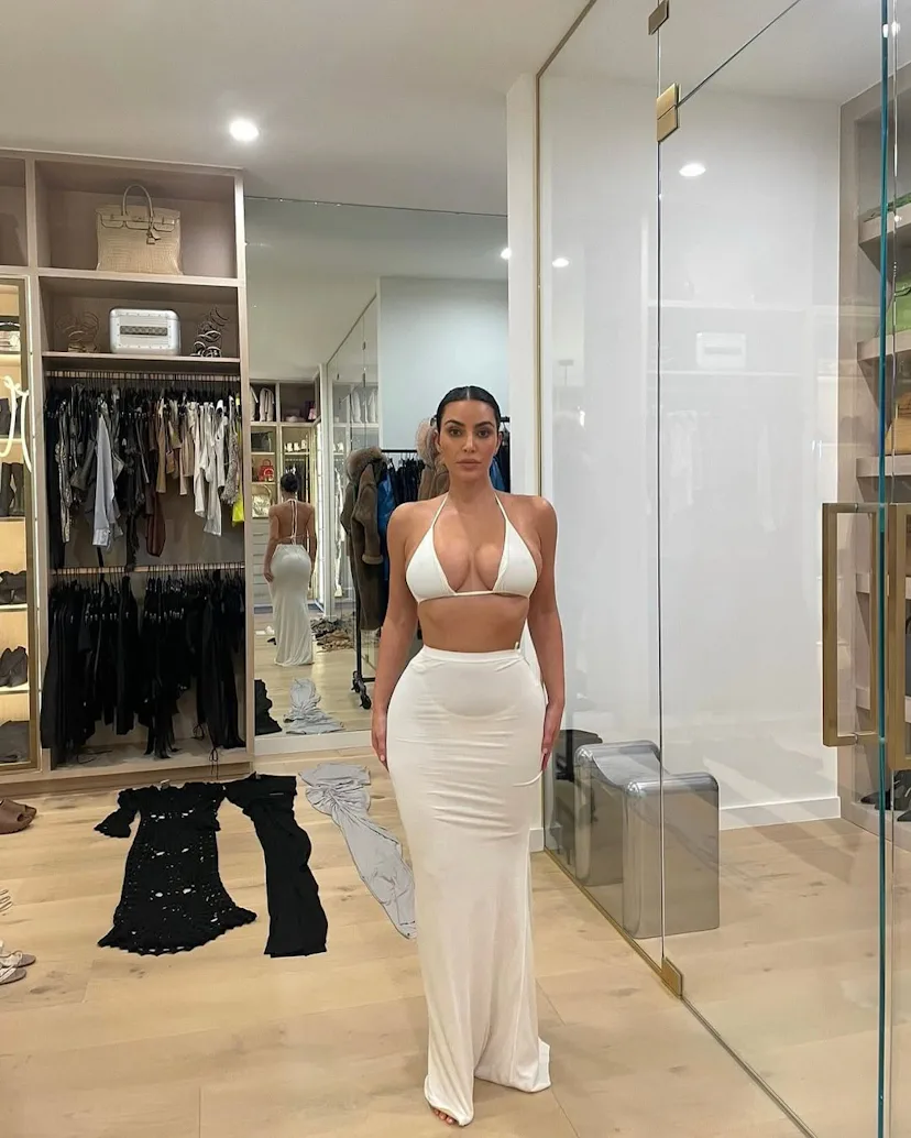 Kim Kardashian's White Sheer Skirt Showed Off Her Thong Kim Kardashian's White Sheer Skirt Showed Off Her Thong