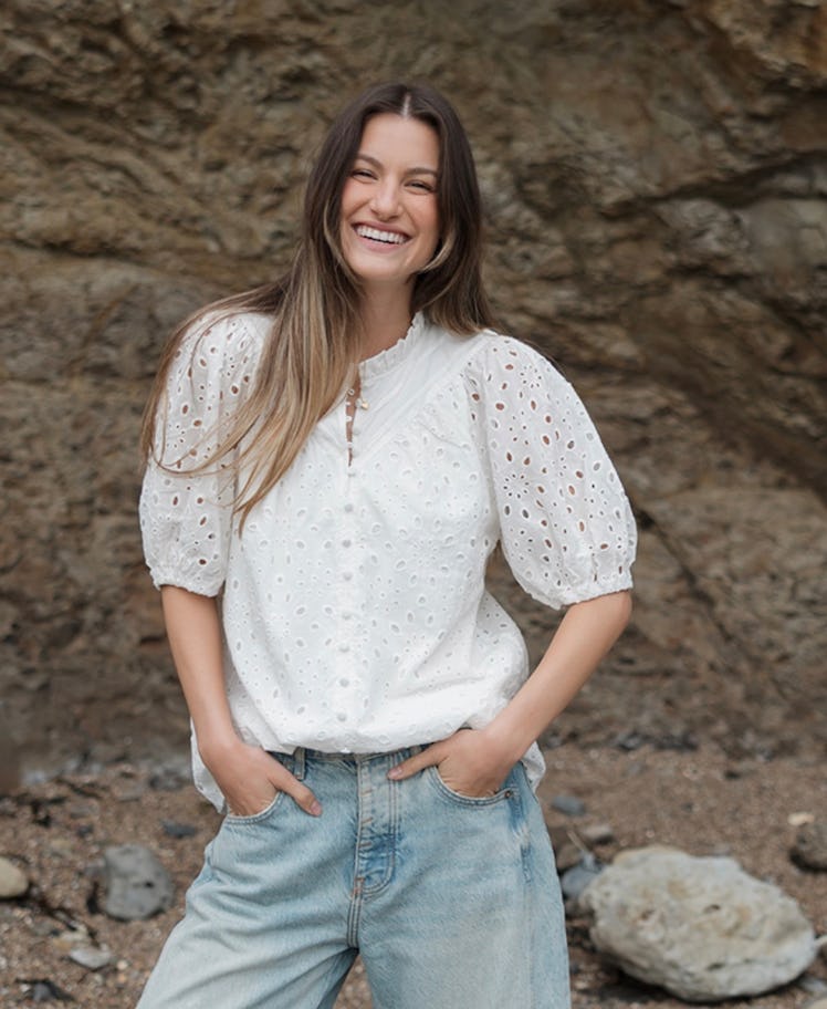 PRETTYGARDEN Lace Embroidered Blouse