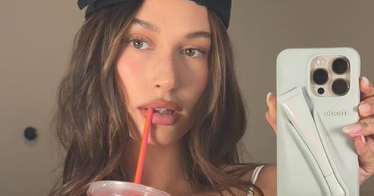 Hailey Bieber's Latest Mani Movement? "Lemon Drop Martini" Nails