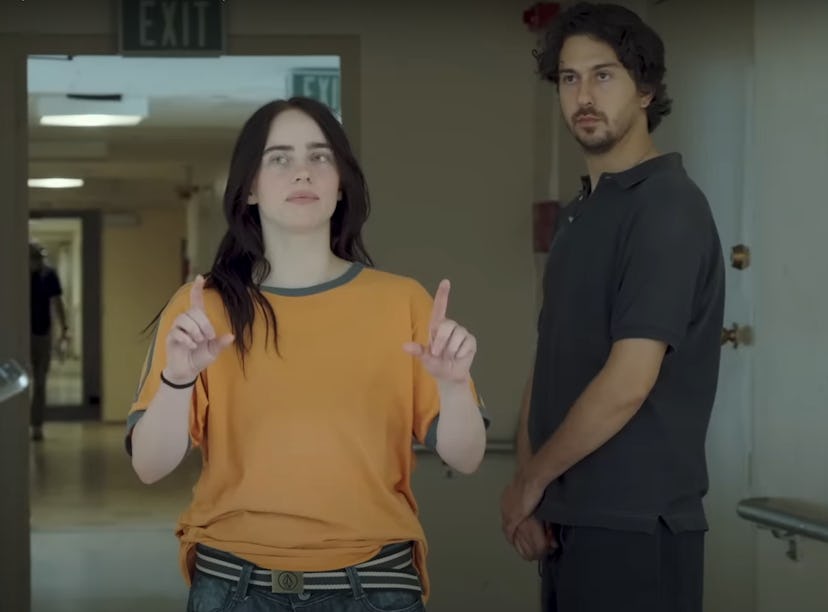 Billie Eilish was spotted kissing Nat Wolff, who played her love interest in the "Chihiro" music vid...