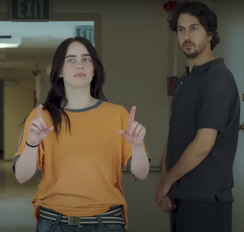 Billie Eilish was spotted kissing Nat Wolff, who played her love interest in the "Chihiro" music vid...