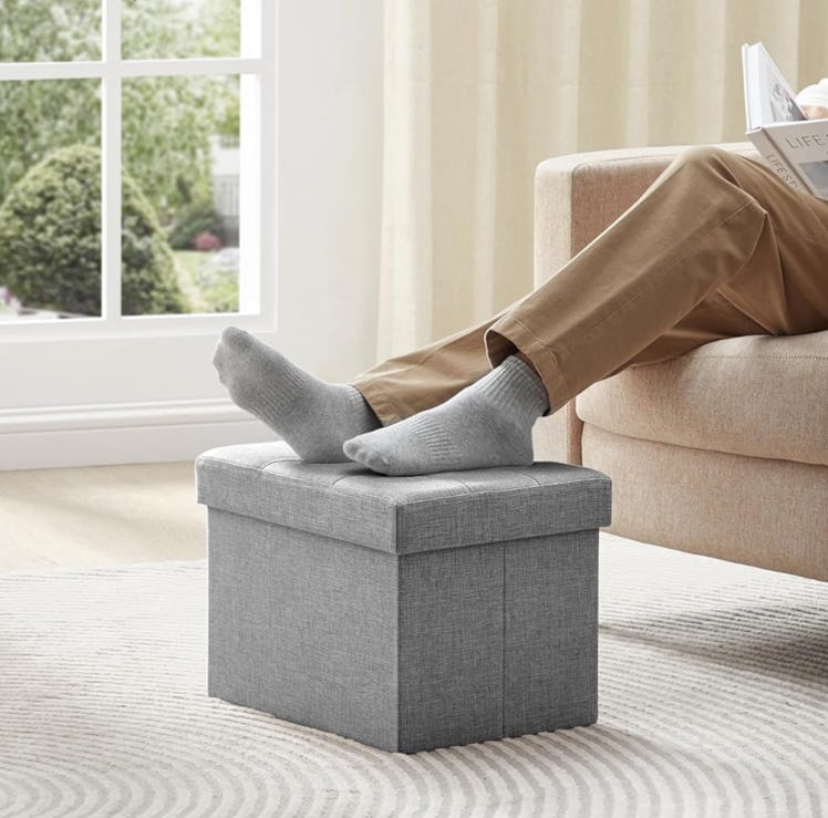 SONGMICS Folding Storage Ottoman