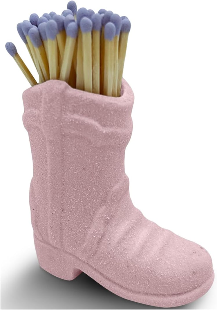 Dubbs Hardware Cowboy Boot Ceramic Match Holder