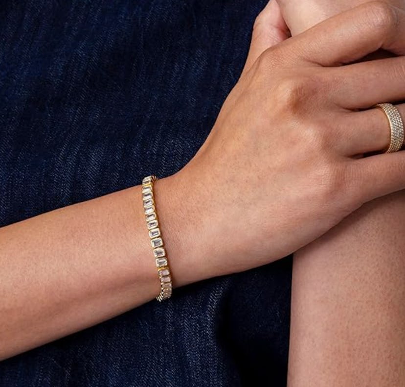 PAVOI Bezel Set Tennis Bracelet