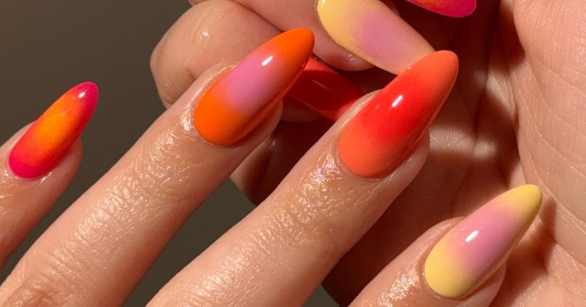 TikTok's "Sunset Nail" Trend Brings Golden Hour To Your Fingertips