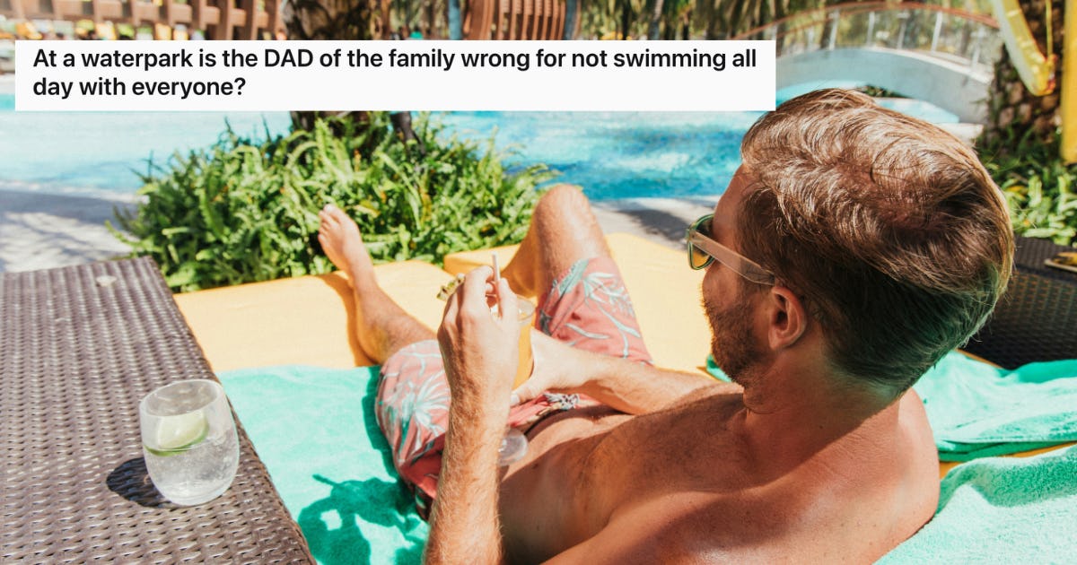 Dad Wants To Know If It's Wrong To "Relax" All Day At The Waterpark