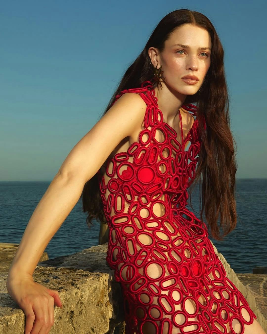 ワンピース Ines de la fressange Dresses Bordeaux Ines De La Fressange Paris Knee Length Dresses for Women | Lyst