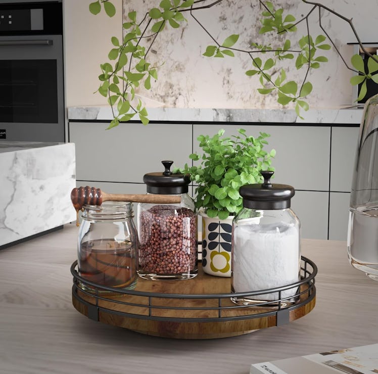 AMH Wooden Lazy Susan Turntable