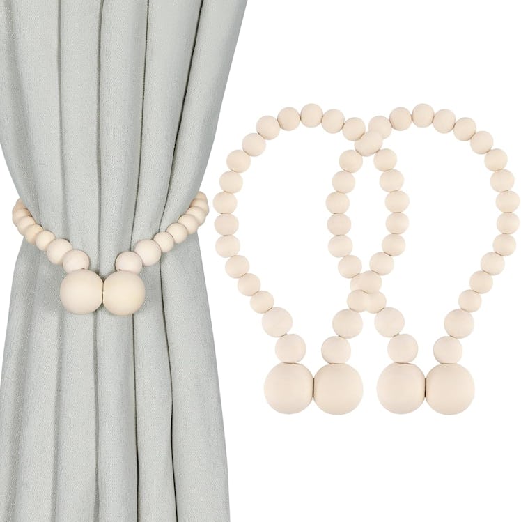 KLOGTSIND Wooden Magnetic Curtain Tiebacks (2-Pack)
