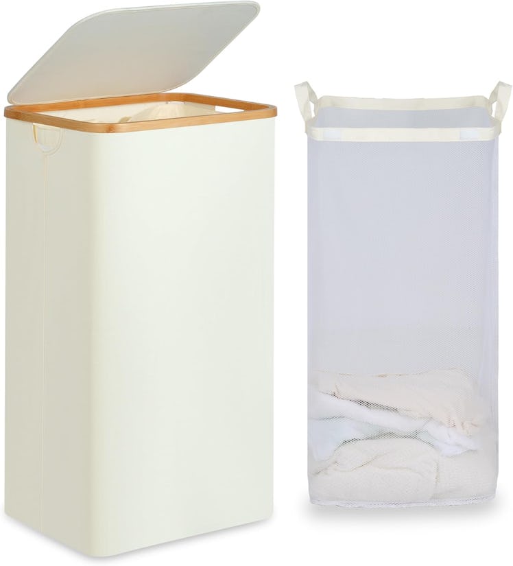 efluky Tall Laundry Basket With Removable Bag
