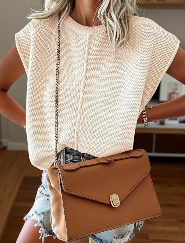 Saodimallsu Cap-Sleeve Sweater