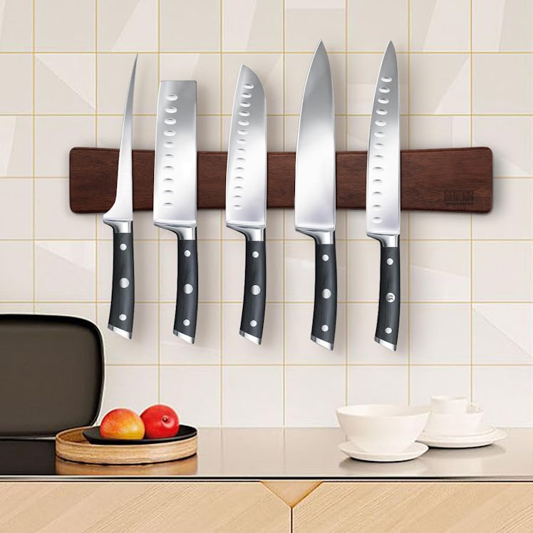 HOSHANHO Wooden Magnetic Knife Holder