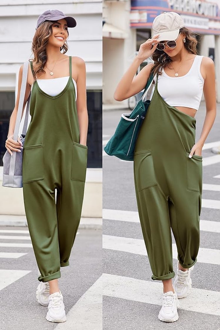 Ekouaer Loose Sleeveless Jumpsuit