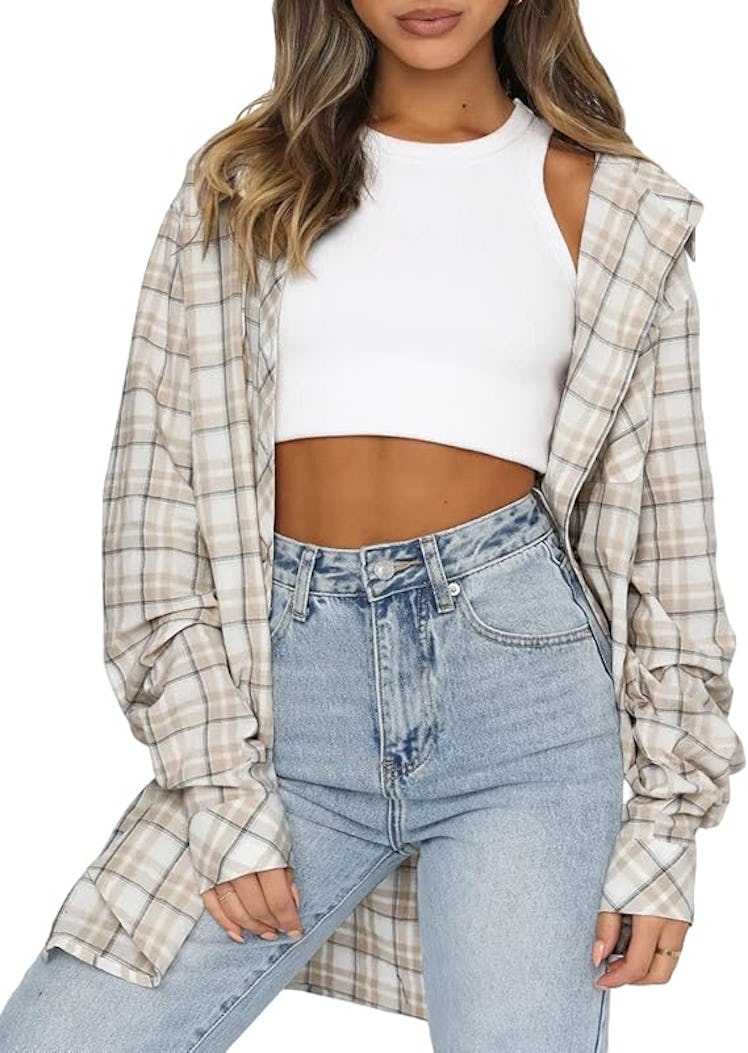 Lacozy Plaid Button-Down Shirt