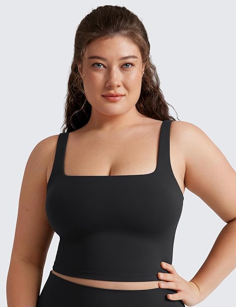 CRZ YOGA Butterluxe Square-Neck Longline Sports Bra