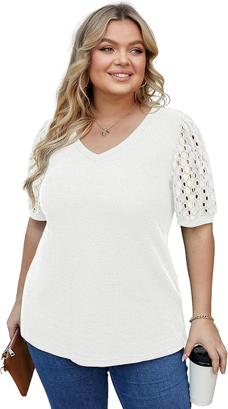 OLRIK Lace Sleeve T-Shirt