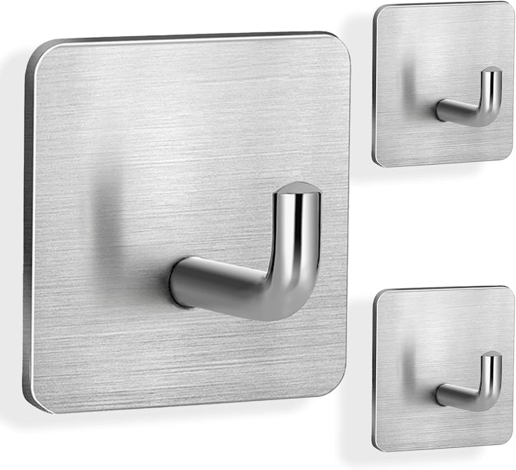 ZY PLUM Stainless Steel Wall Hooks (3-Pack)