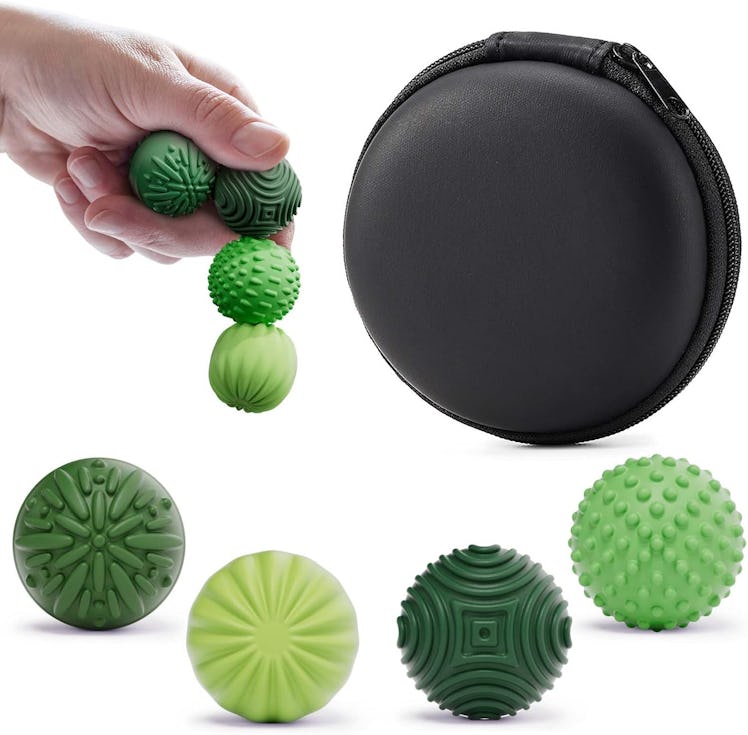 luckdoor Silicone Magnetic Fidget Balls (4-Pack)