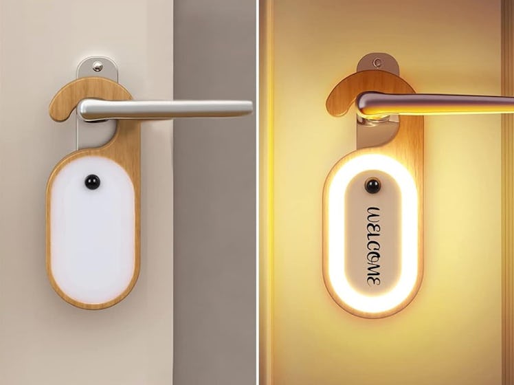 Leapair Wooden Message Board with Motion Sensor Light
