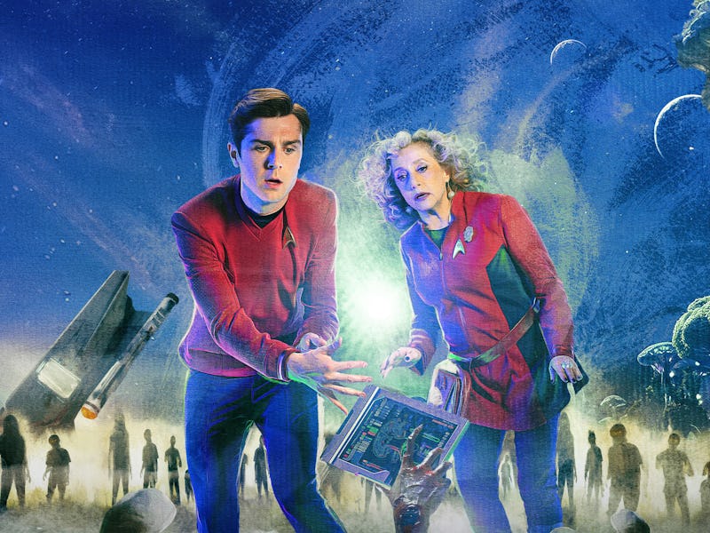 Martin Quinn as Scotty and Carol Kane as Pelia in 'Strange New Worlds' Season 3.