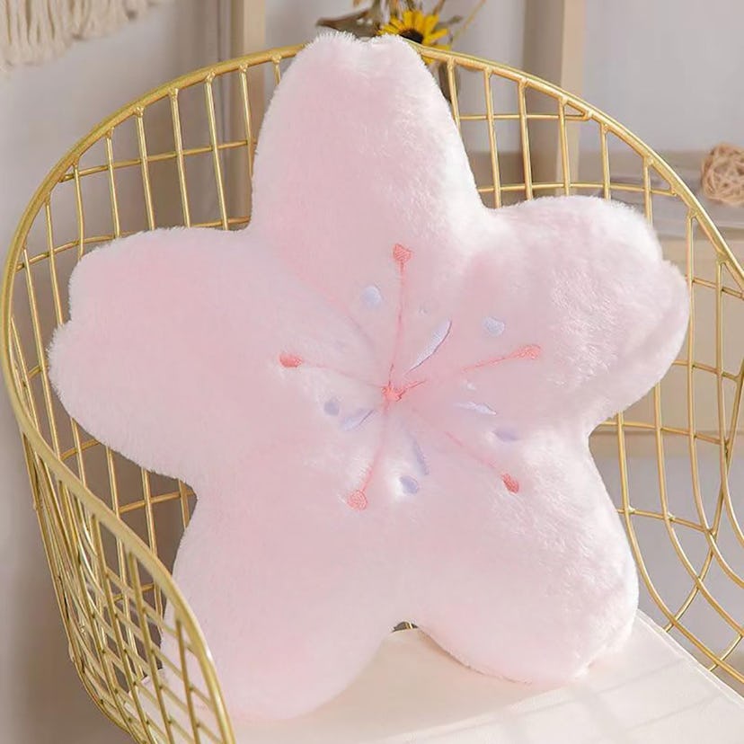 GEXUANCHEN Cherry Blossom Throw Pillow