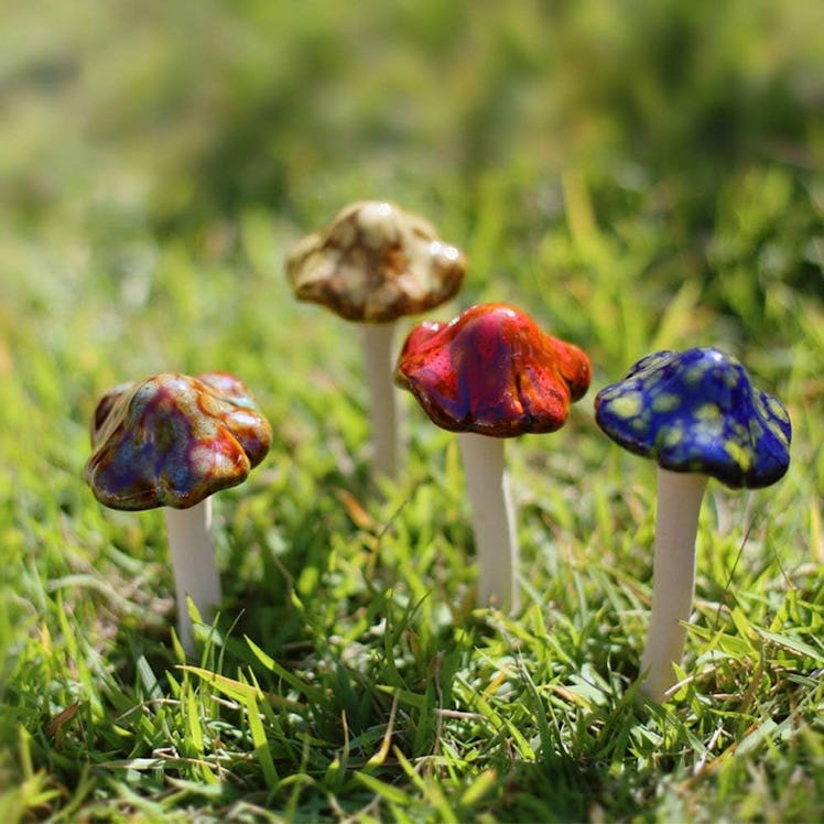Danmu Garden Mushroom Figurines (4 Pieces) 