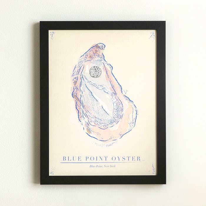 Blue Point Oysters - Limited Edition Foil Art Print