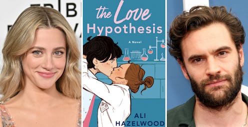 Lili Reinhart and Tom Bateman, stars of The Love Hypothesis Movie. Photos via Berkley and Getty Imag...