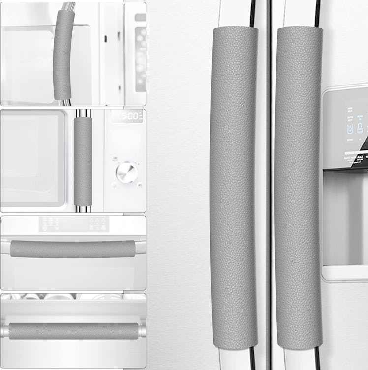 ROYLEATH Faux Leather Refrigerator Door Handle Covers