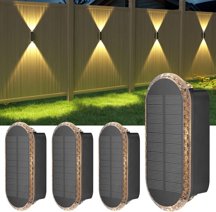 Ellasay Solar Fence Lights (4-Pack)