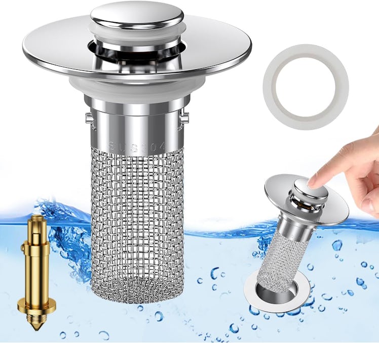 TOPMEIUP Pop-Up Sink Drain Strainer