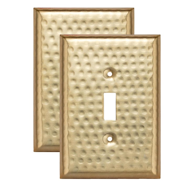 Monarch Abode Hammered Metal Light Switch Plates (2-Pack)