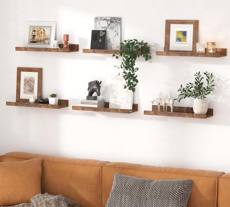 upsimples Wooden Floating Shelves (6-Pack)
