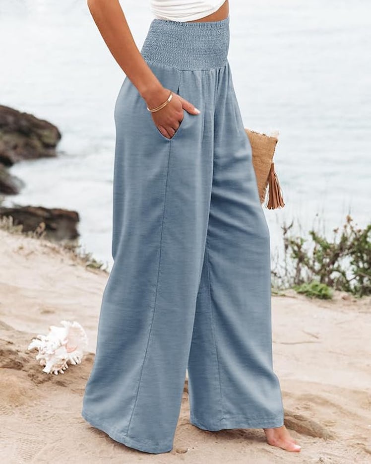 Angerella Elastic High Waisted Palazzo Pants
