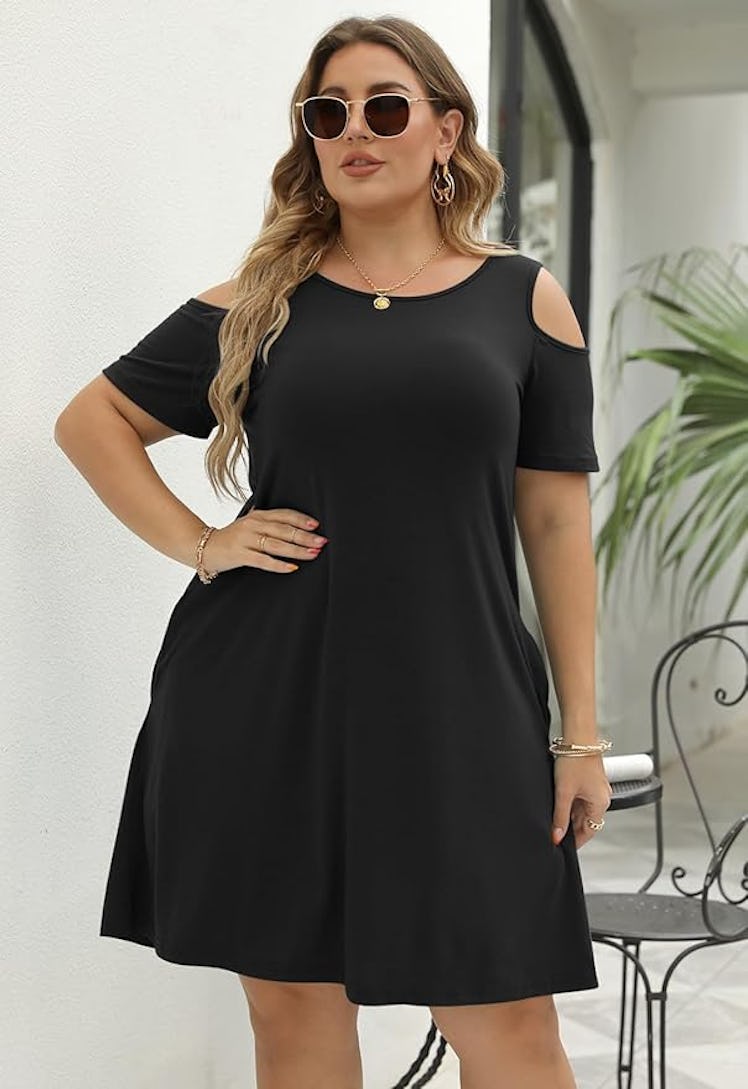 Nemidor Cold-Shoulder Dress