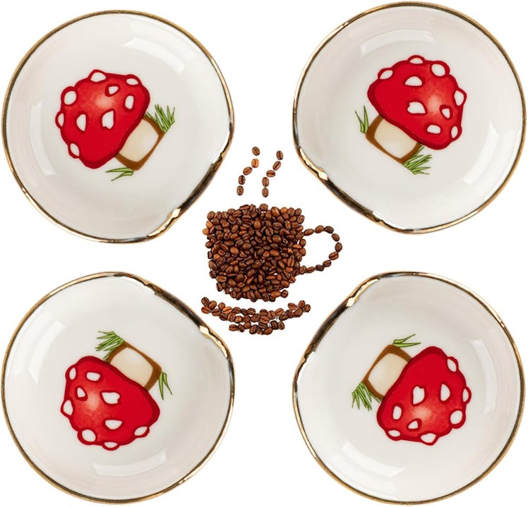 Dgudgu Mushroom Coffee Spoon Rest (4-Pack)