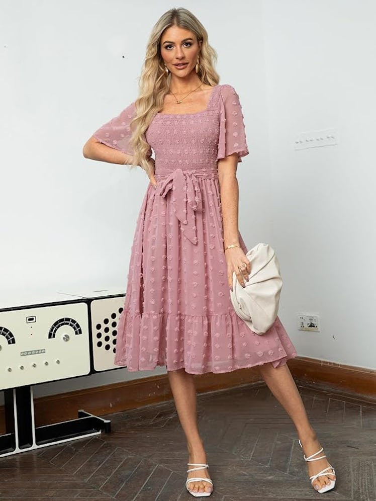 Amegoya Square-Neck Dress