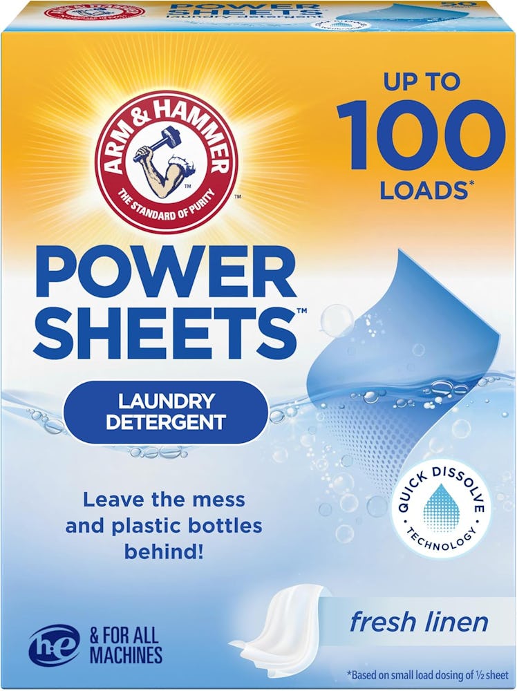 Arm & Hammer Power Sheets Fresh Linen Laundry Detergent Sheets (50 Count)