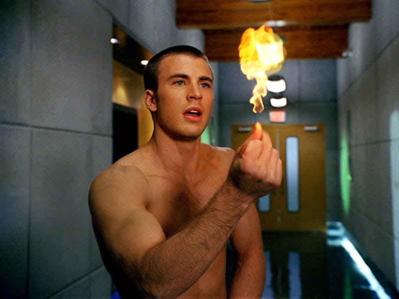 Chris Evans as Johnny Storm/The Human Torch in The Fantastic Four