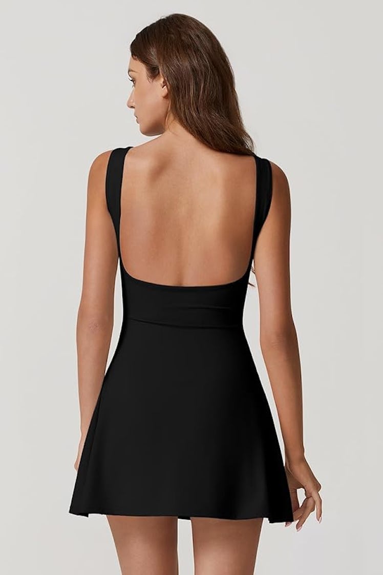 QINSEN Open Back Dress