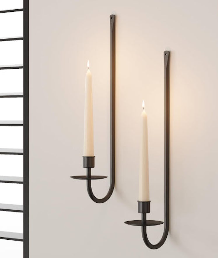 WOLAOJA Metal Wall Candle Sconce Holders (Set of 2)