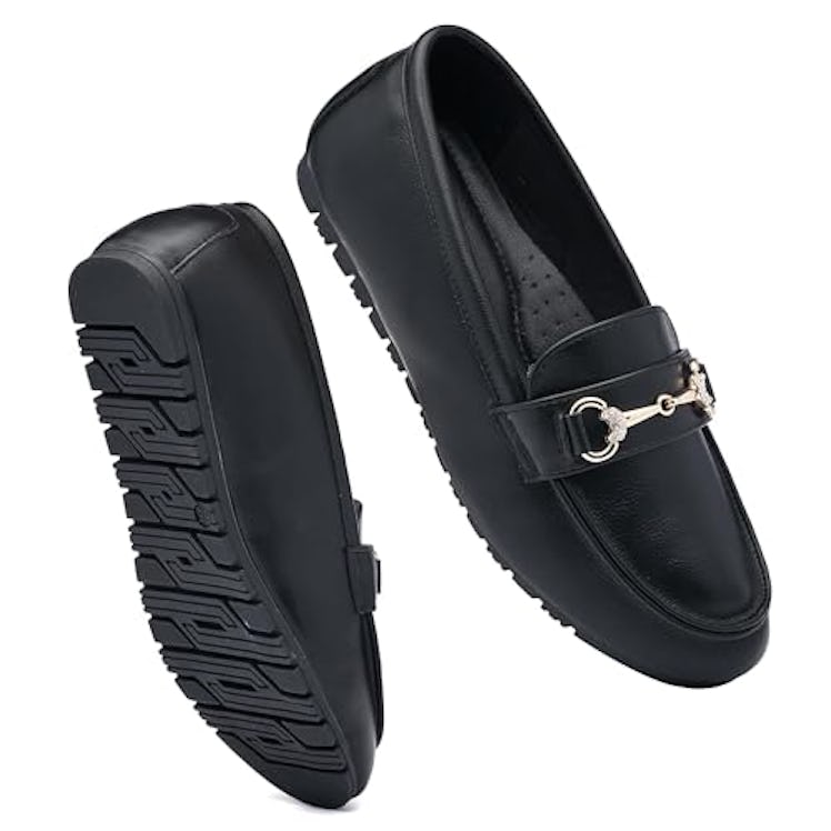 COOL COSER C Women's Wide Casual Comfort Loafers Slip on Flat Shoes Women's Penny Loafers with Arch ...