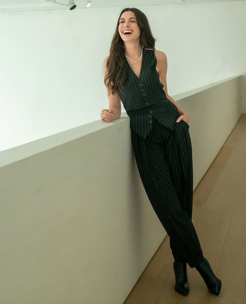 Anne Hathaway as Andy Sachs in The Devil Wears Prada 2. Screenshot via Instagram